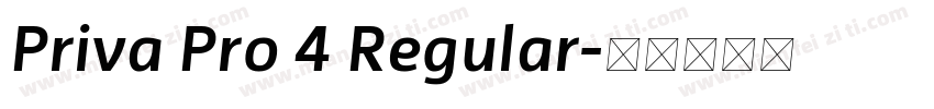 Priva Pro 4 Regular字体转换